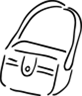 園児のカバンのイラスト