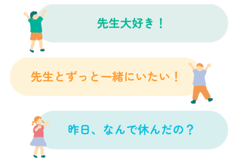 園児に言われてうれしかったことグラフ