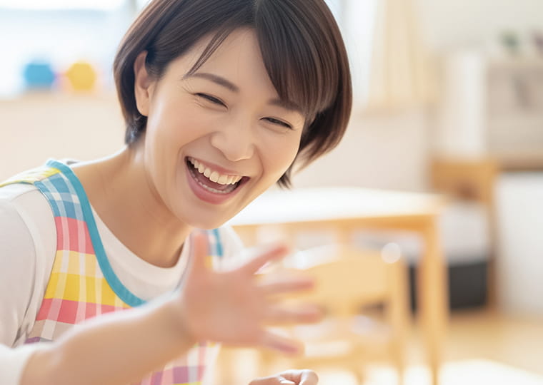 明るく、元気で、笑顔が素敵な人