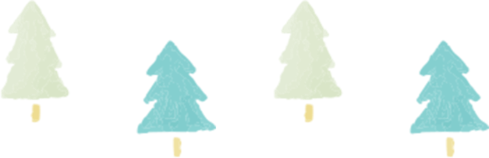 4本の木のイラスト