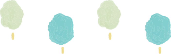 4本の木のイラスト