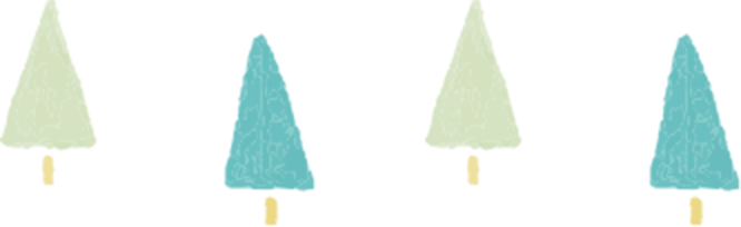 4本の木のイラスト